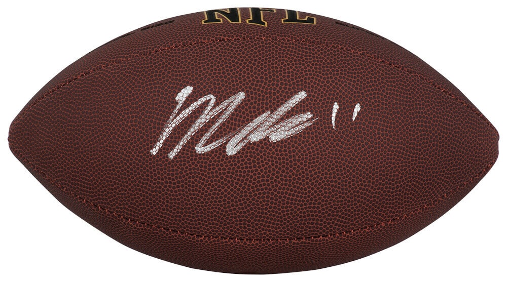 Micah Parsons Autographed Wilson Super Grip NFL Football with Fanatics COA: Micah Parsons Autographed Wilson Super Grip NFL Football with Fanatics COA This is a signed Wilson Super Grip full-size NFL football featuring the autograph of Micah Parsons, linebacker for the Dallas