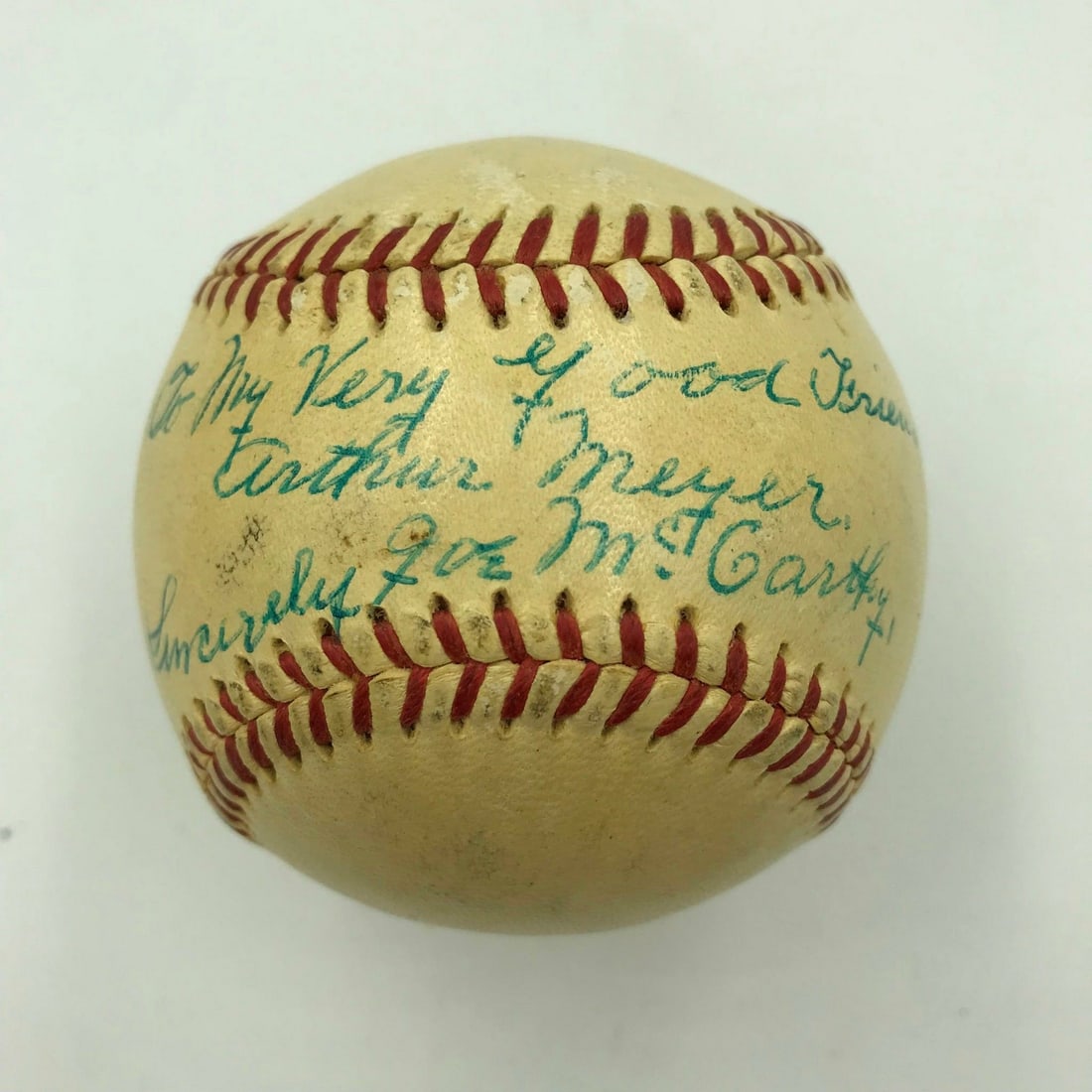 Joe McCarthy Signed National League Baseball with Beckett COA (1 of 11)