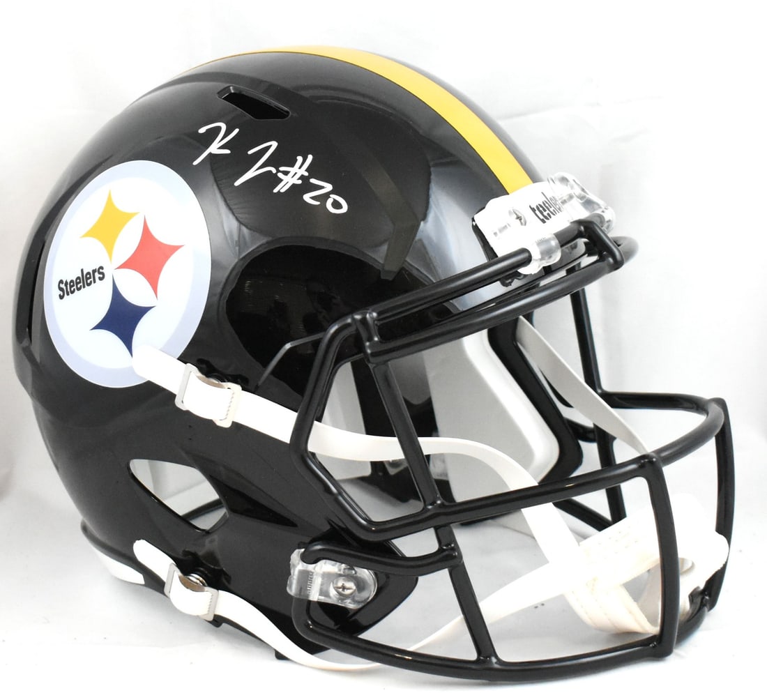Kaleb Johnson Signed Pittsburgh Steelers Full Size Helmet Beckett Holo (1 of 5)