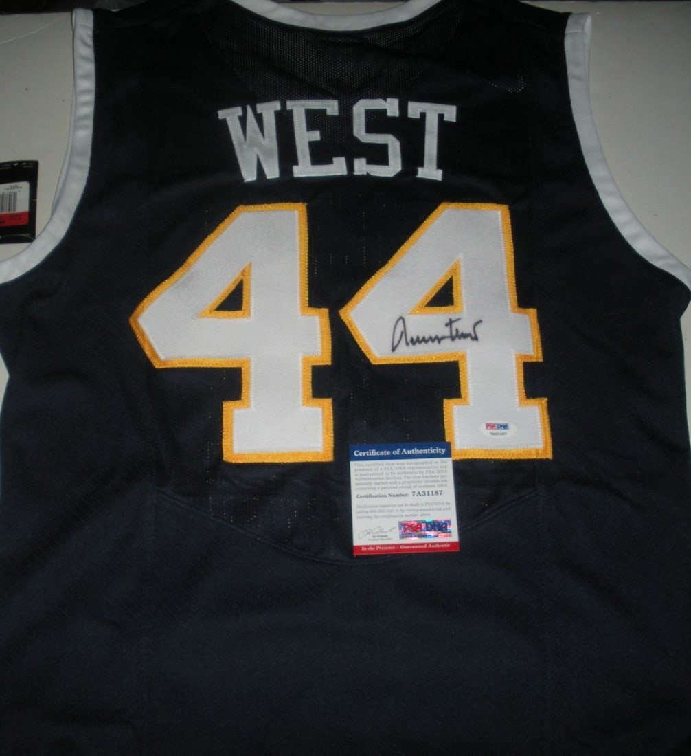 Jerry West Signed Official Nike Jersey PSA/DNA COA West Virginia: Jerry West Signed Official Nike Jersey PSA/DNA COA West Virginia This is an officially licensed Nike jersey signed by Jerry West, a notable figure in West Virginia athletics. The jersey is classified