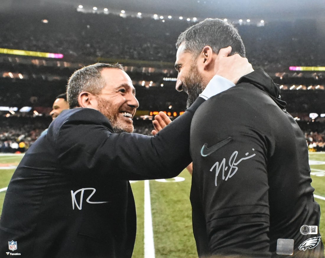 Howie Roseman Nick Sirianni Signed Philadelphia Eagles 16x20 Photo Beckett Holo: Howie Roseman Nick Sirianni Signed Philadelphia Eagles 16x20 Photo Beckett Holo Celebrate the Philadelphia Eagles' spirit with this signed 16x20 photo featuring Howie Roseman and Nick Sirianni. This o