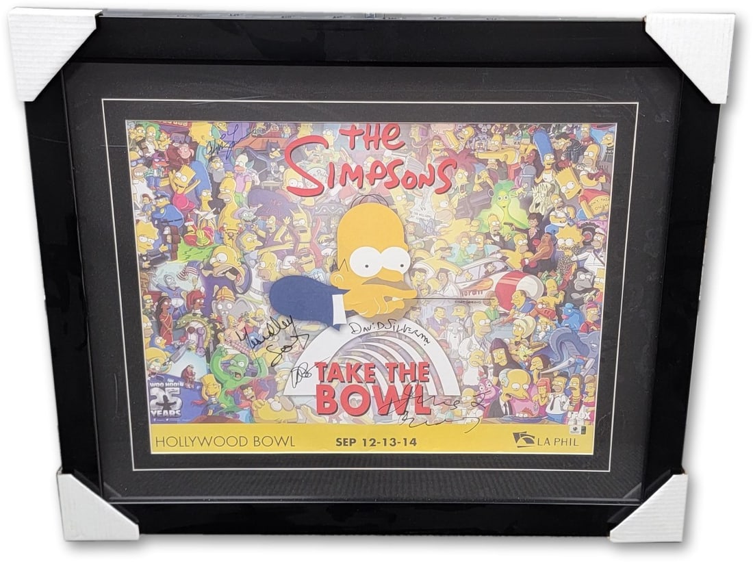 The Simpsons Multi Signed Framed Photo by Brooks O'Brien Smith (1 of 3)