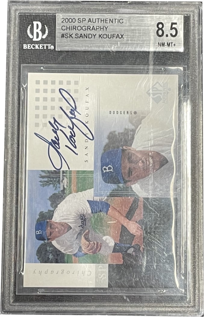 2000 Sandy Koufax Upper Deck SP Authentic BGS 8.5 Chirography Baseball Card (1 of 2)