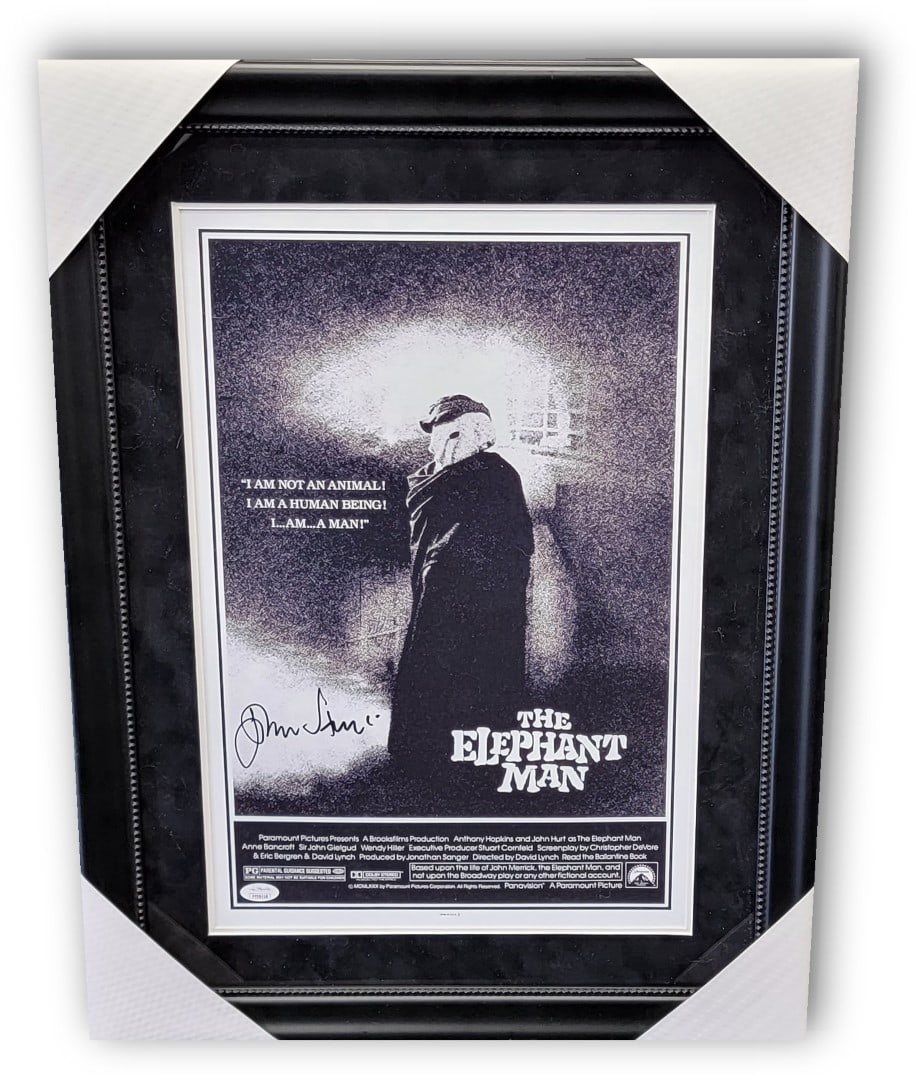 John Hurt Hand Signed 11x17 Photo The Elephant Man Custom Frame JSA Authenticated (1 of 4)