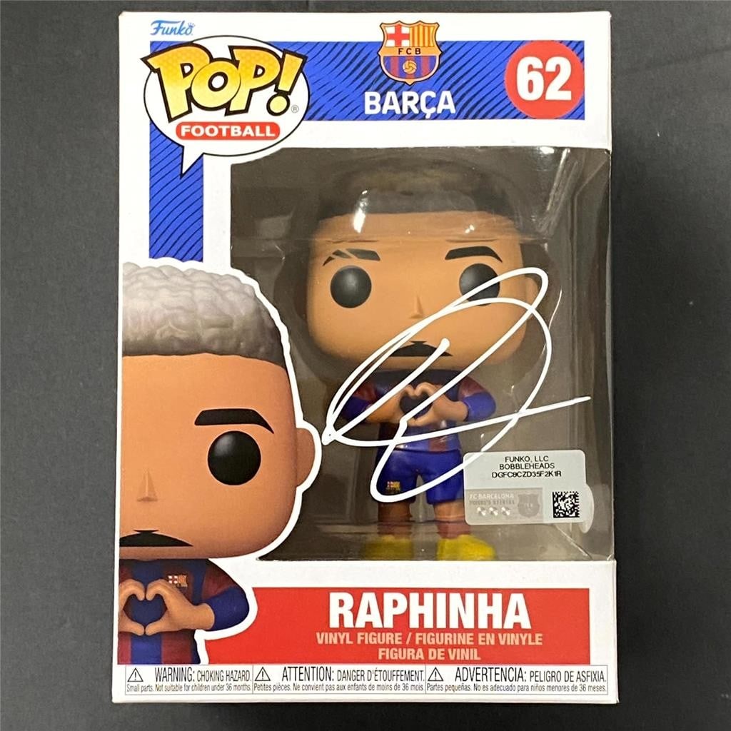 Raphinha autographed Funko Pop 62 JSA authenticated FC Barcelona Brazil (1 of 8)