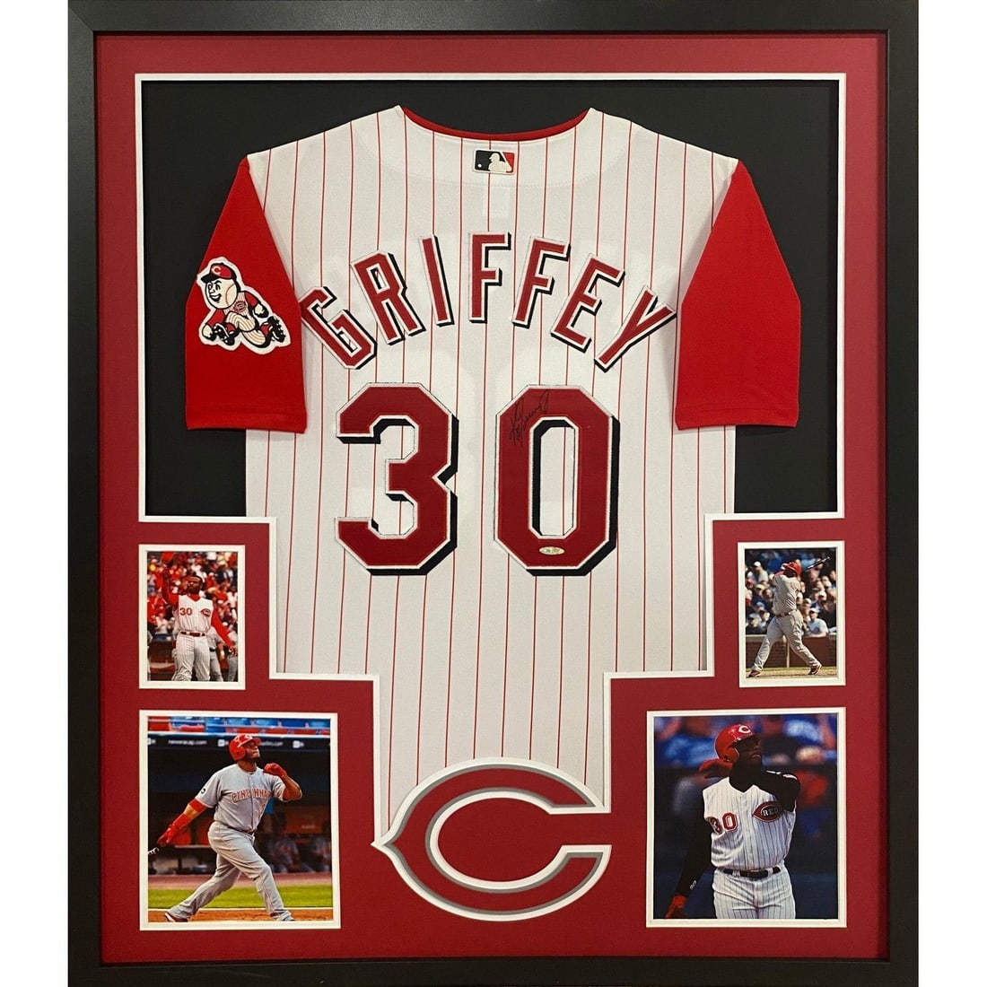 Ken Griffey Jr. Autographed Framed Jersey UDA Authentic Cincinnati Reds (1 of 4)
