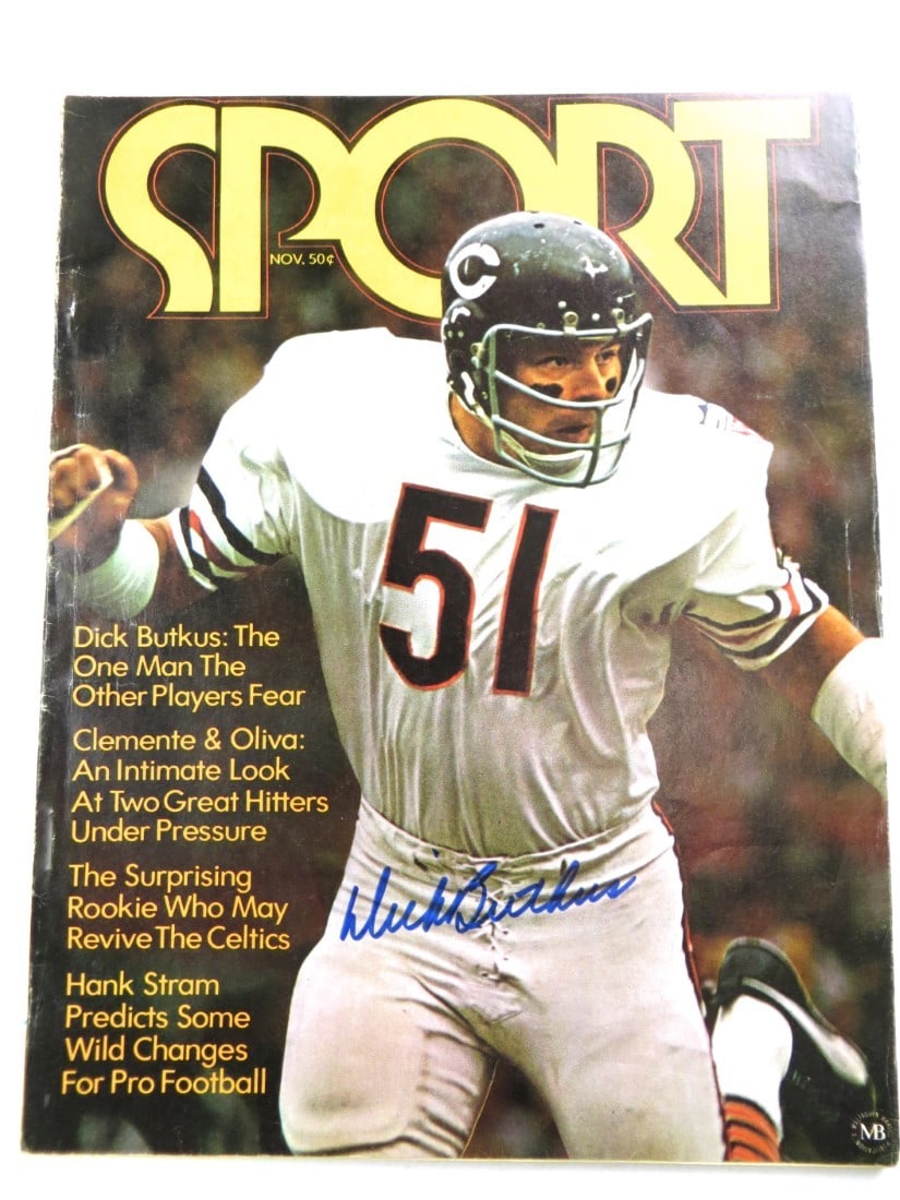 Dick Butkus Autographed Magazine Nov 1970 Chicago Bears JSA (1 of 4)