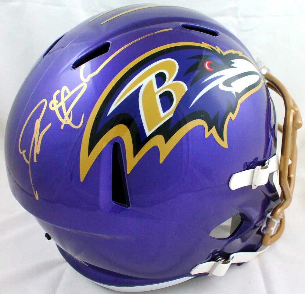 Deion Sanders Signed Baltimore Ravens Full Size Flash Helmet Beckett Authenticated (1 of 5)