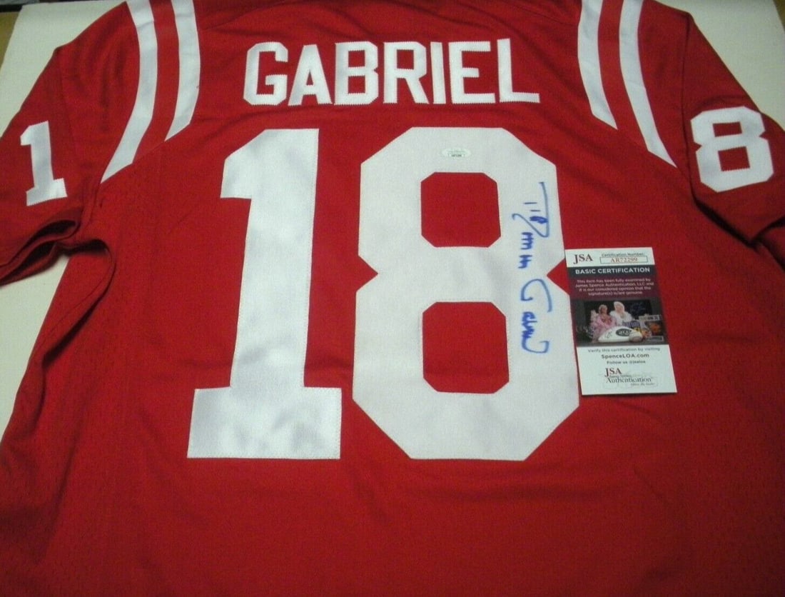 Roman Gabriel Signed NC State Nike Jersey JSA COA: Roman Gabriel Signed NC State Nike Jersey JSA COA This officially licensed Nike jersey features Roman Gabriel, a celebrated player of the NC State Wolfpack. Crafted for football enthusiasts, this orig