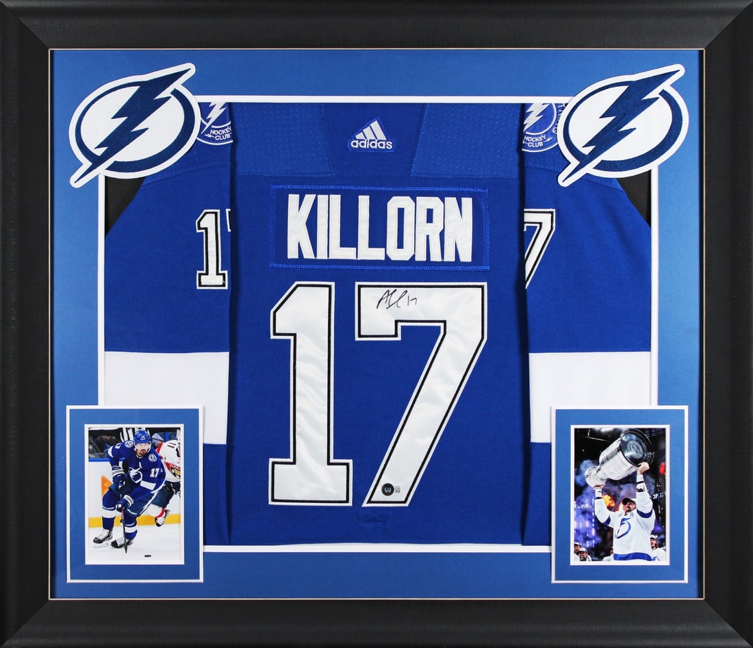 Alex Killorn Signed Framed Blue Adidas Jersey Tampa Bay Lightning BAS Authenticated: Alex Killorn Signed Framed Blue Adidas Jersey Tampa Bay Lightning BAS Authenticated Celebrate your love for the Tampa Bay Lightning with this authentic blue Adidas jersey personally signed by Alex Kil