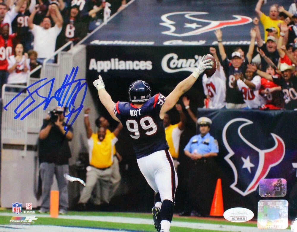 J.J. Watt Signed Houston Texans 8x10 Horizontal Photo JSA W (1 of 6)