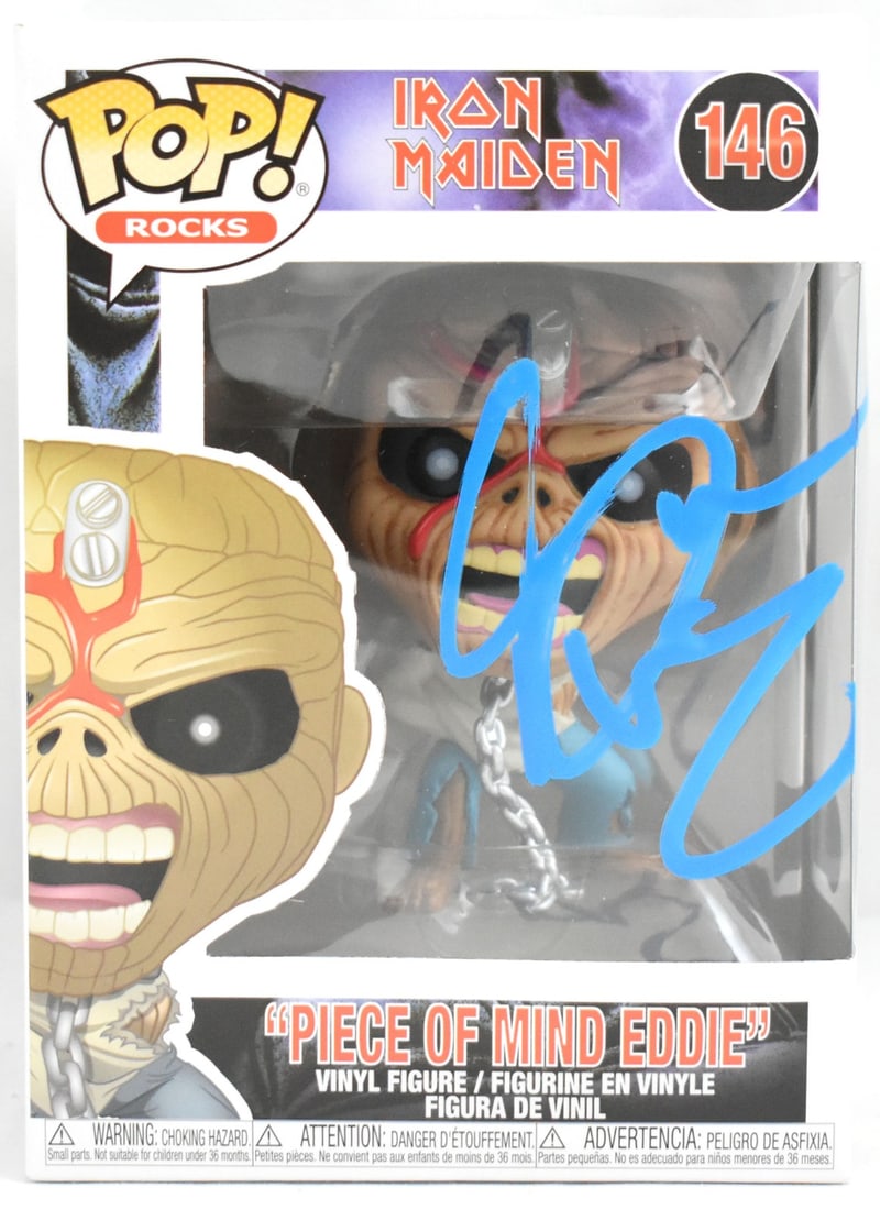 Bruce Dickinson Signed Iron Maiden Funko Pop Eddie #146 Beckett (1 of 4)
