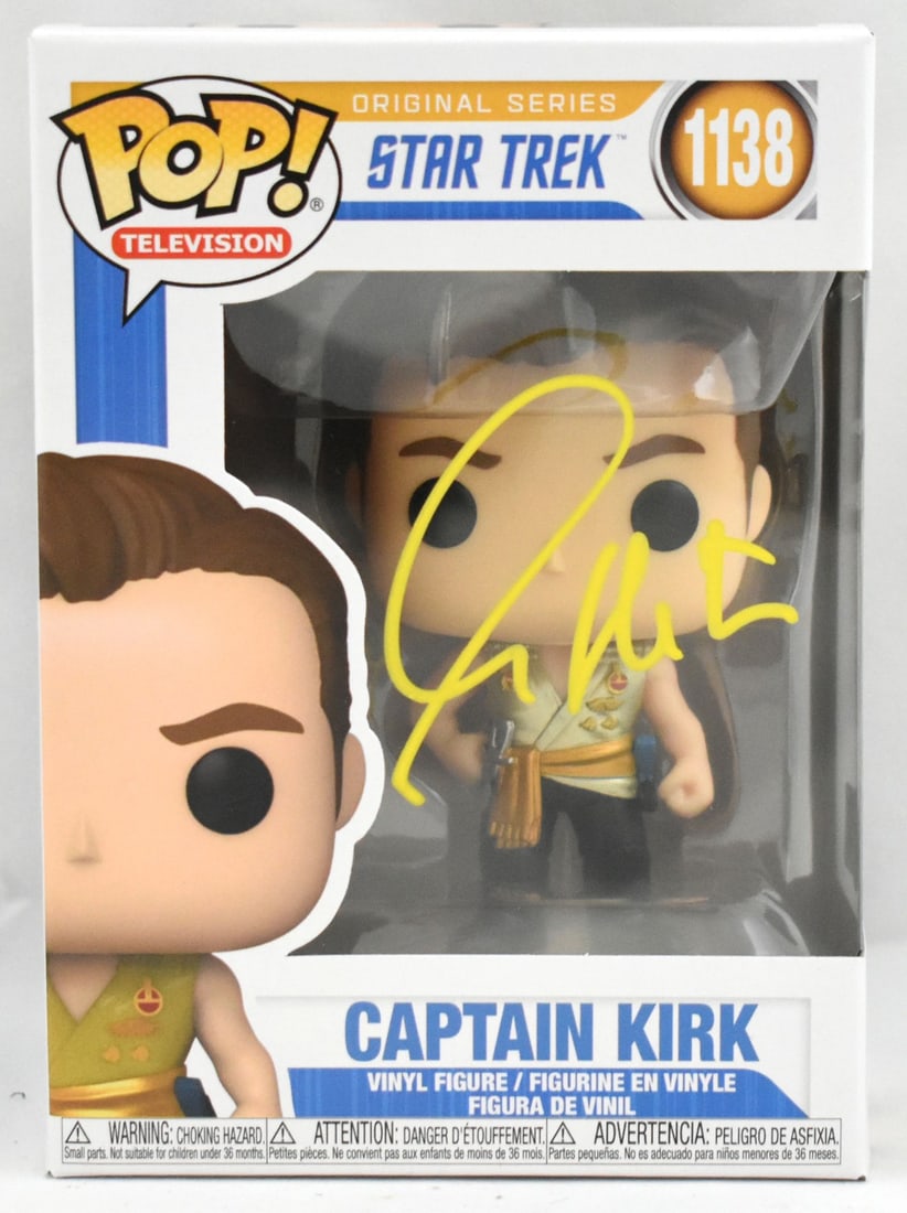 William Shatner Signed Star Trek Capt. Kirk Funko Pop #1138 Beckett Holo (1 of 4)