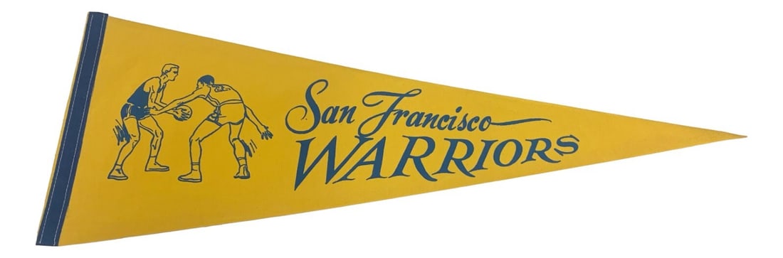 Rare 1960s San Francisco Warriors Vintage Basketball Pennant 30 Inches (1 of 4)
