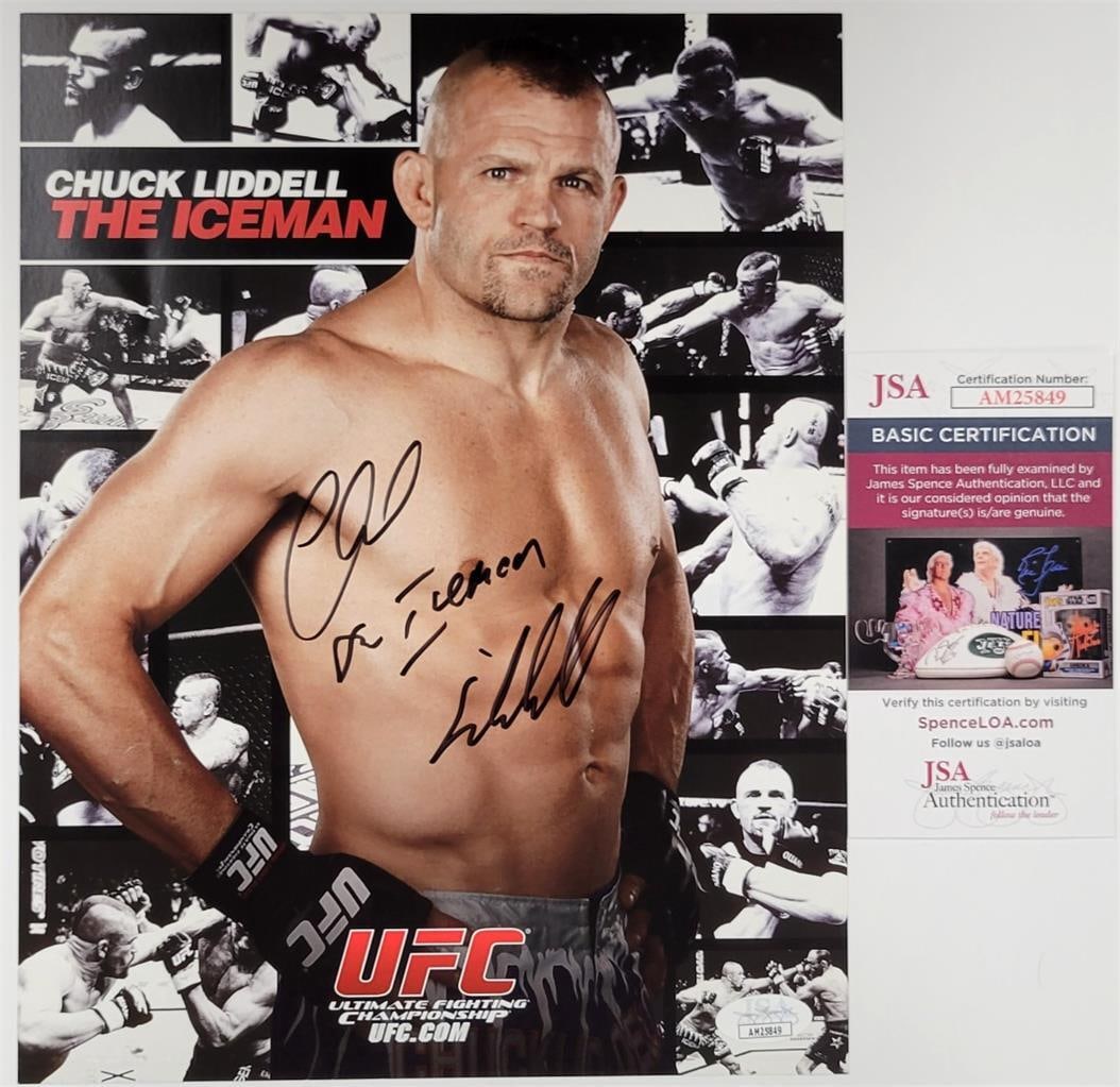 Chuck Liddell The Iceman Signed 8x10 Photo JSA UFC MMA (1 of 3)