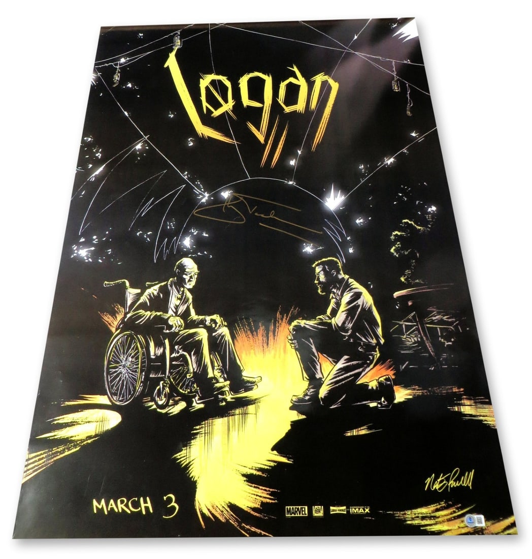 Hugh Jackman Autographed 27X40 Logan Wolverine Poster Beckett Authenticated (1 of 4)
