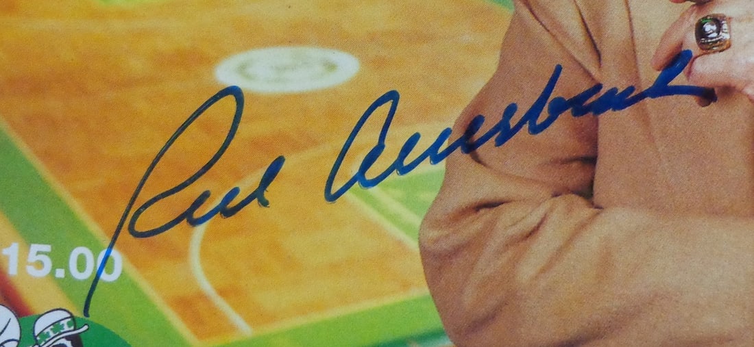 Red Auerbach Signed 1995 Final Game Program Boston Celtics JSA Authenticated - 2