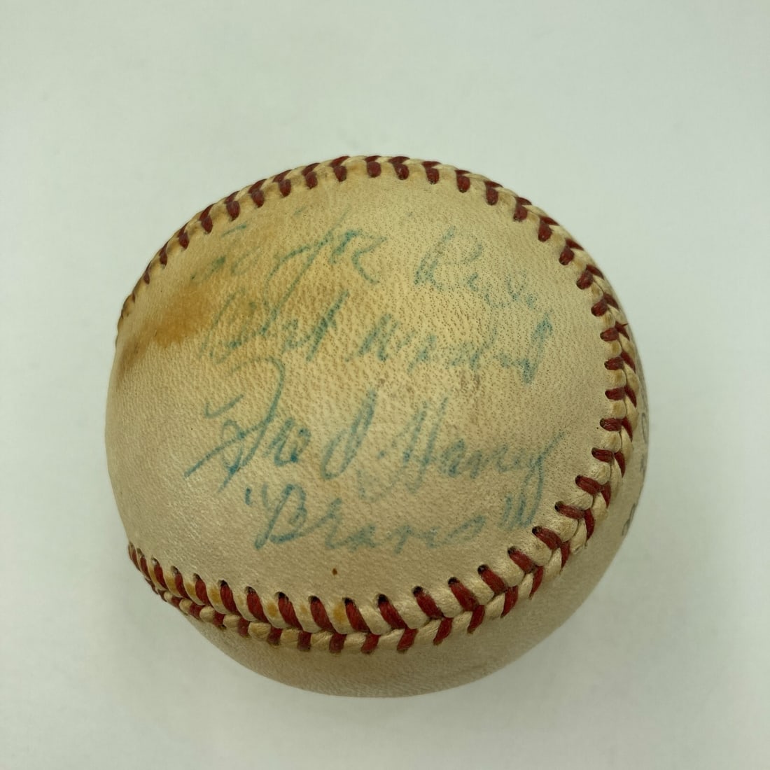 Fred Haney Single Signed Baseball Beckett COA Milwaukee Braves (1 of 8)