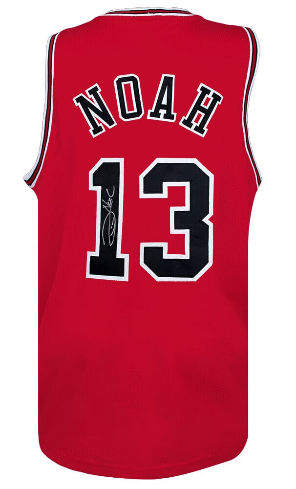 Joakim Noah Signed Red Custom Jersey Chicago Bulls COA (1 of 3)