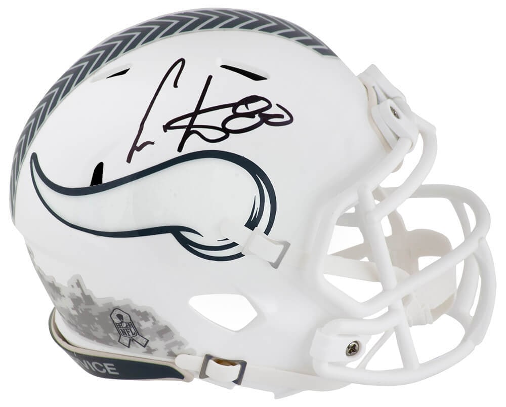 Cris Carter Signed Vikings 2024 Salute Mini Helmet with COA (1 of 1)