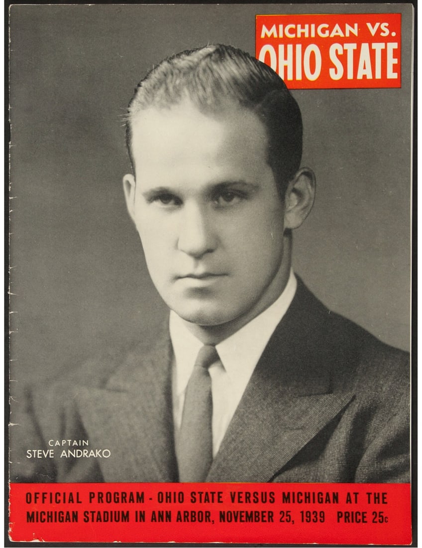 Vintage 1939 Michigan vs Ohio State Football Program The Game (1 of 4)