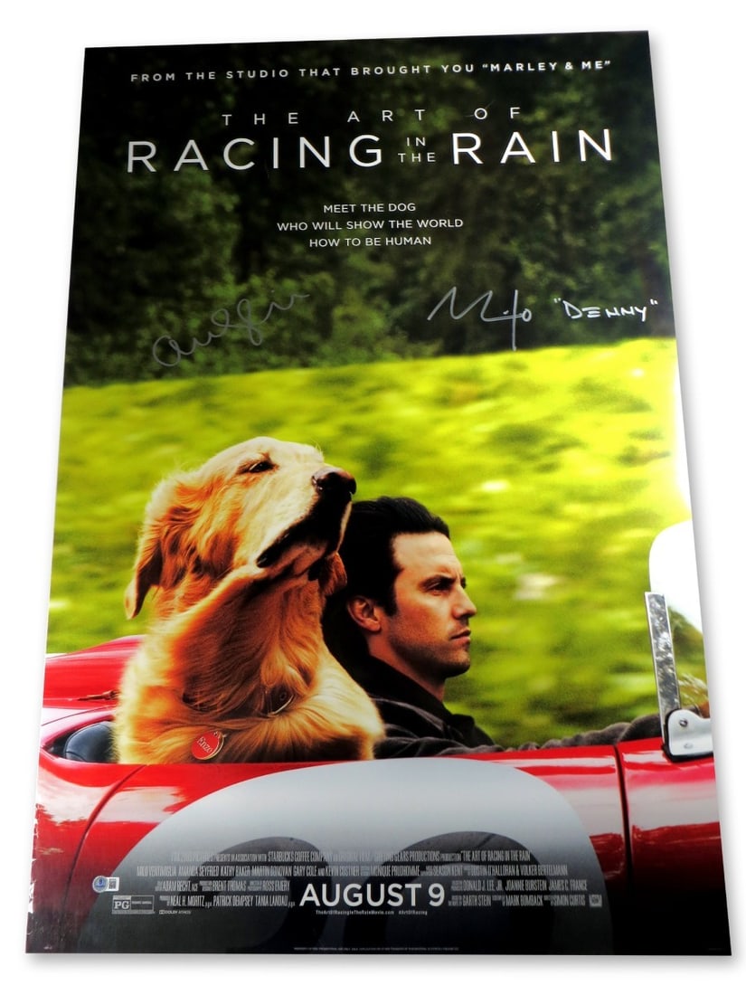 Amanda Seyfried Milo Ventimiglia Signed 27x40 Racing in Rain Poster Beckett Authenticated: Amanda Seyfried Milo Ventimiglia Signed 27x40 Racing in Rain Poster Beckett Authenticated This original 27X40 poster features autographs from Amanda Seyfried and Milo Ventimiglia, showcasing their sig