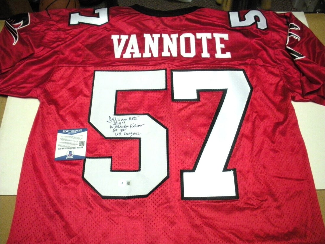 Jeff Van Note Signed Nike Atlanta Falcons Jersey with Beckett COA (1 of 2)