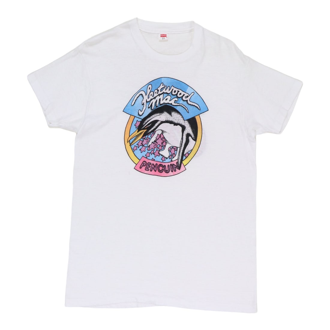 Vintage 1970s Fleetwood Mac and Rolling Stones Cotton Band Shirt: Vintage 1970s Fleetwood Mac and Rolling Stones Cotton Band Shirt This is an original vintage 1970s Fleetwood Mac Rolling Stones shirt, featuring both front and back graphics. Made from 100% cotton, th