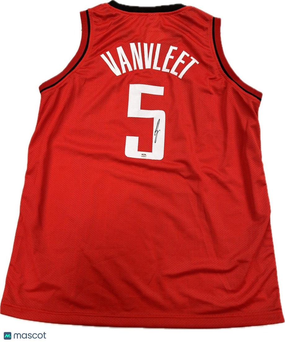 Fred VanVleet Autographed Stitched Jersey PSA/DNA Houston Rockets: Fred VanVleet Autographed Stitched Jersey PSA/DNA Houston Rockets This is a pre-owned stitched jersey autographed by NBA Champion Fred VanVleet, known for his time with the Toronto Raptors and Houston