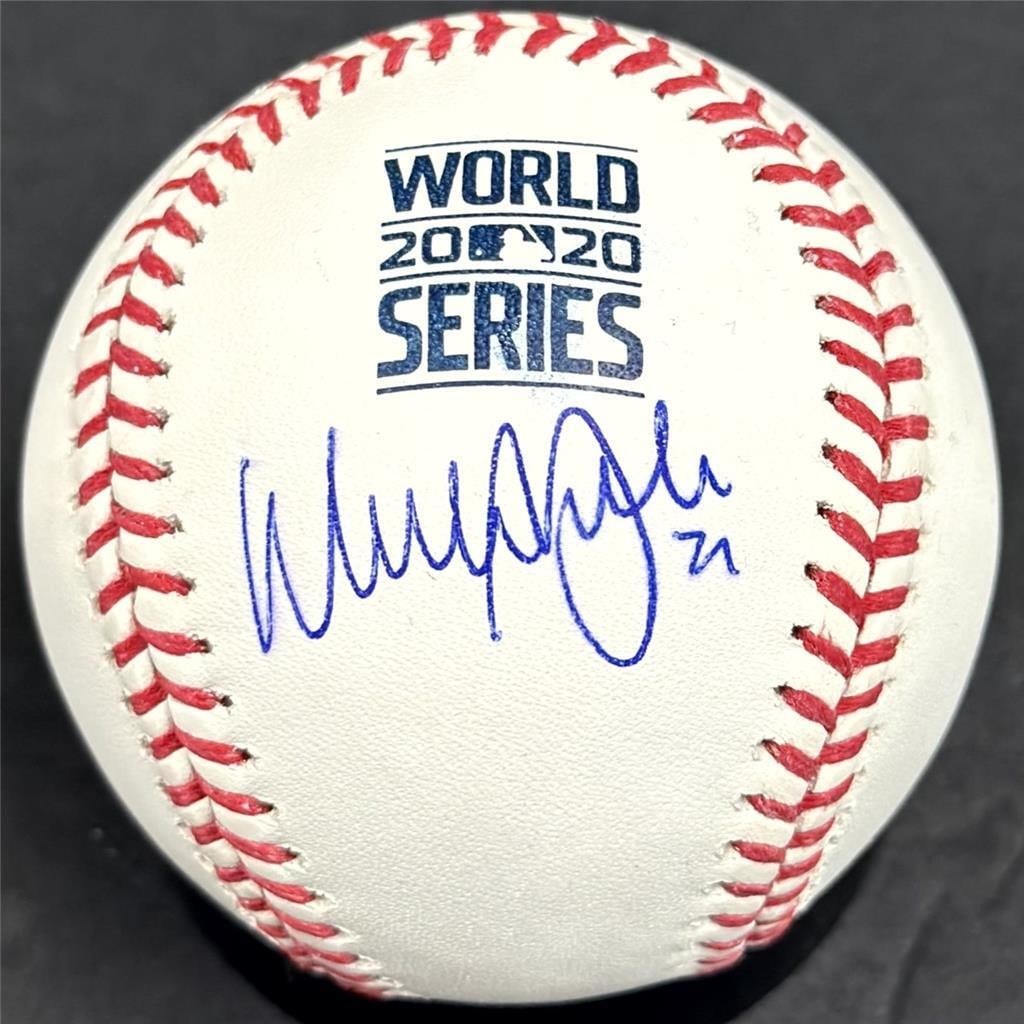 Walker Buehler Signed 2020 World Series Baseball Beckett BAS (1 of 3)