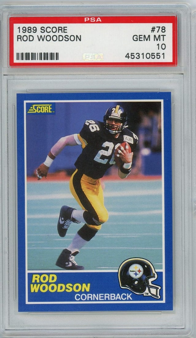PSA 10 Graded 1989 Score Rod Woodson Rookie Card NFL (1 of 2)