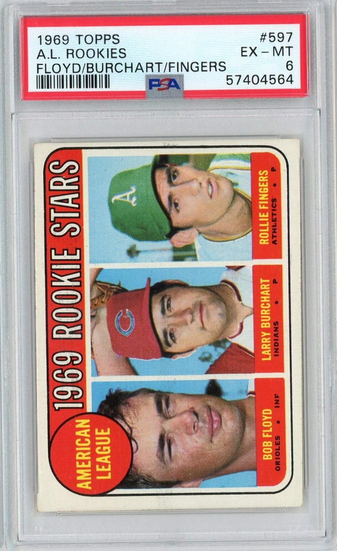 1969 Topps Rollie Fingers Rookie Card #597 PSA 6 Authentic (1 of 2)