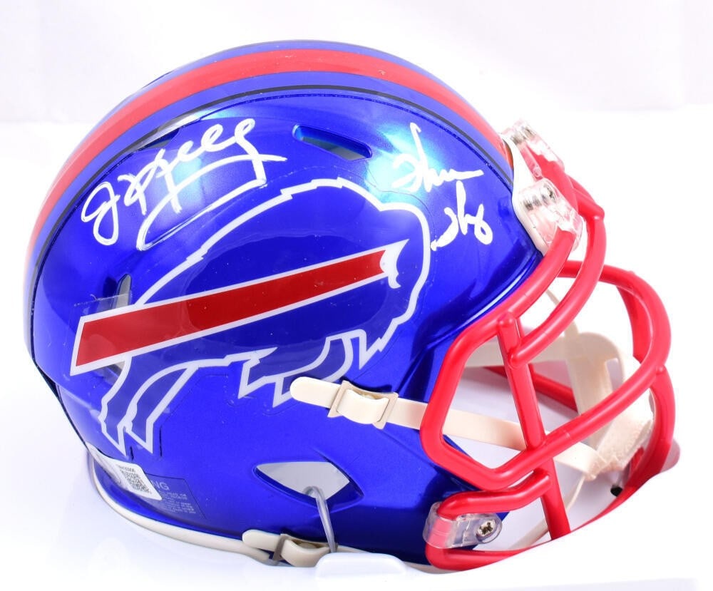Jim Kelly Thurman Thomas Signed Mini Helmet Buffalo Bills Beckett Authenticated (1 of 10)