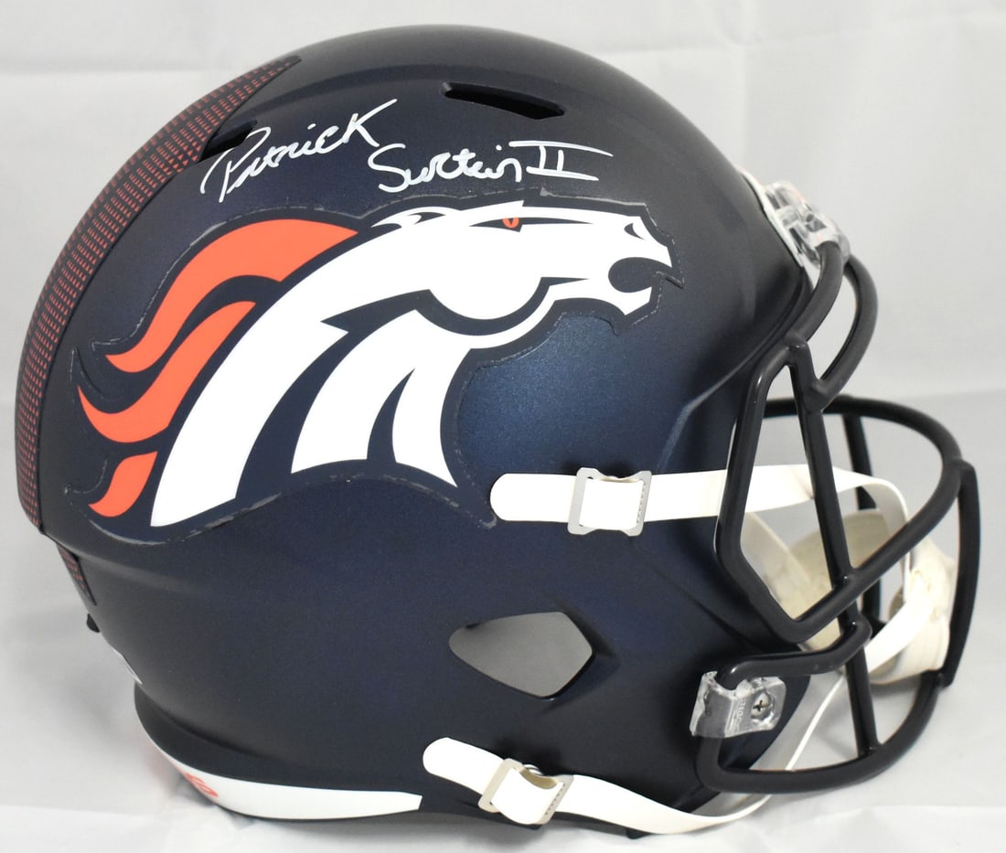 Denver Broncos Speed F S Helmet Signed by Patrick Surtain II with Beckett Hologram (1 of 5)