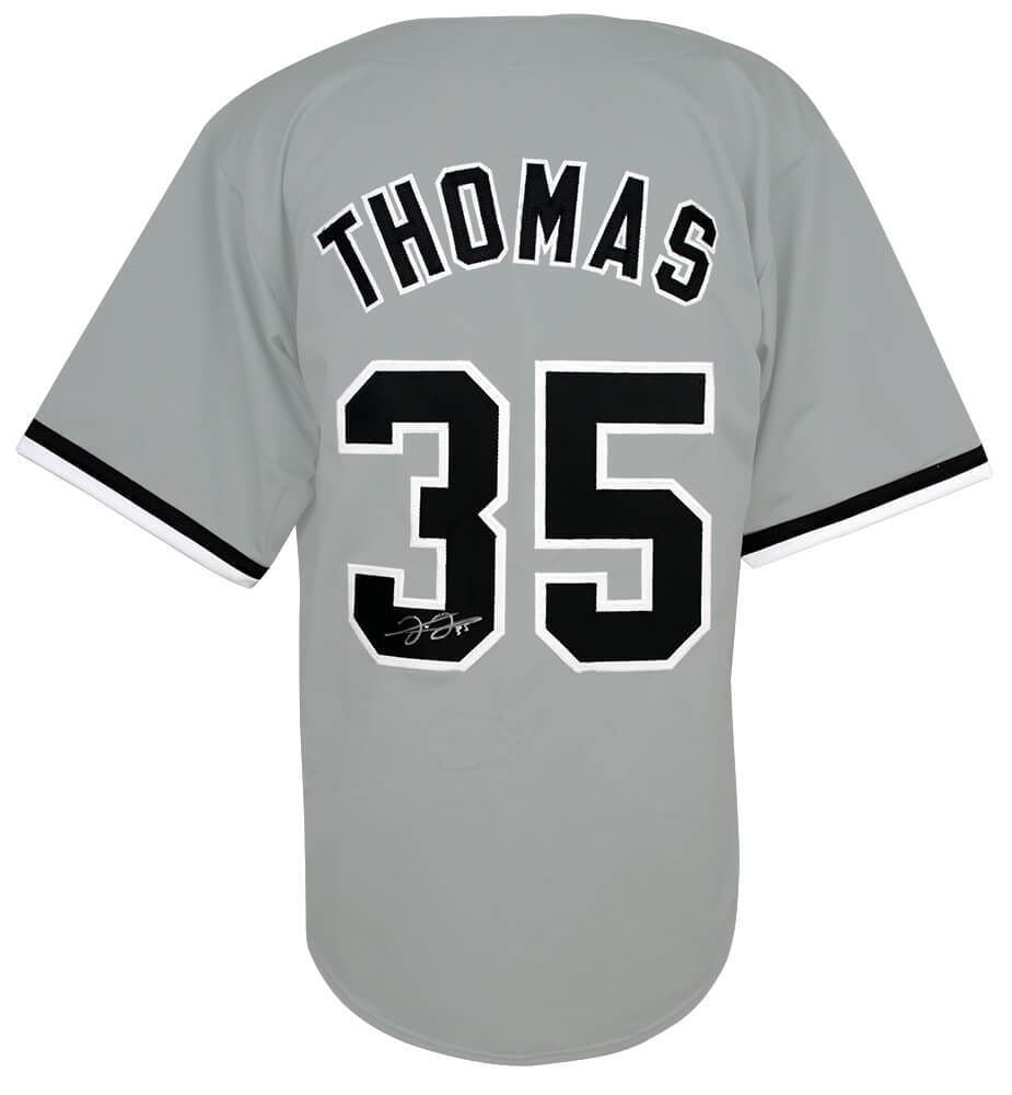 Frank Thomas Signed Grey Custom Jersey with COA (1 of 3)