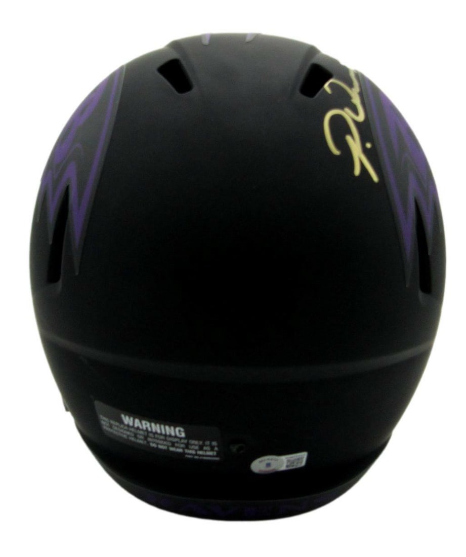 Patrick Queen Autographed Ravens Eclipse Replica Helmet BAS Authenticated - 4
