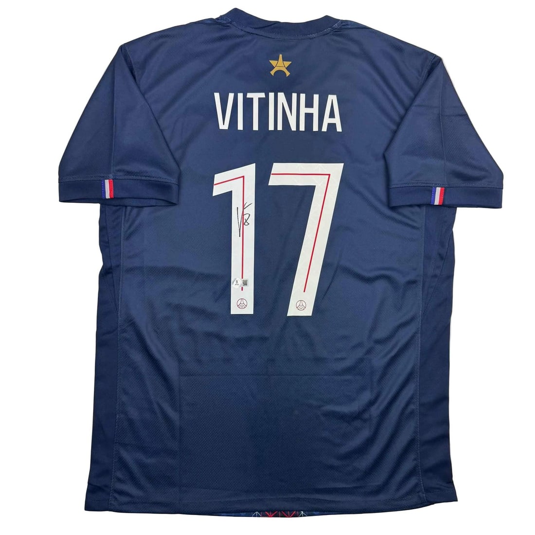 Vitinha Signed PSG Blue Jersey with Beckett BAS COA (1 of 4)
