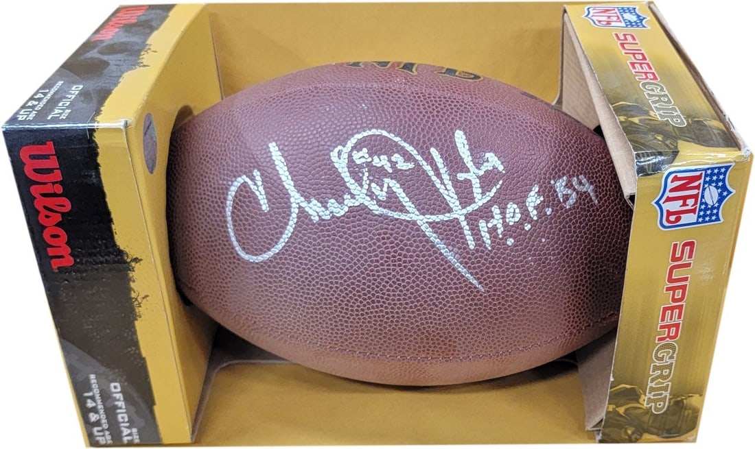 Charley Taylor Autographed Football Washington Redskins JSA HOF 84 (1 of 4)