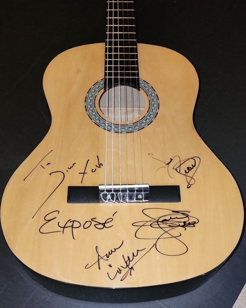 Expose Band Signed Acoustic Guitar JSA Authenticated Jeanette Jurado Gioia Bruno Ann Curless (1 of 5)