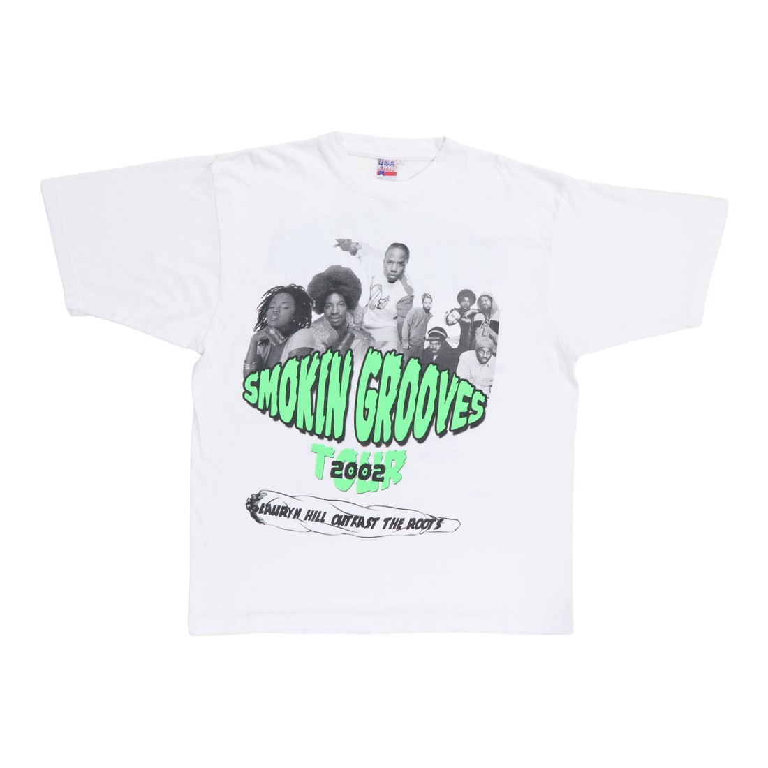 Vintage 2002 Smokin Grooves Tour White Cotton Graphic Shirt Large (1 of 7)