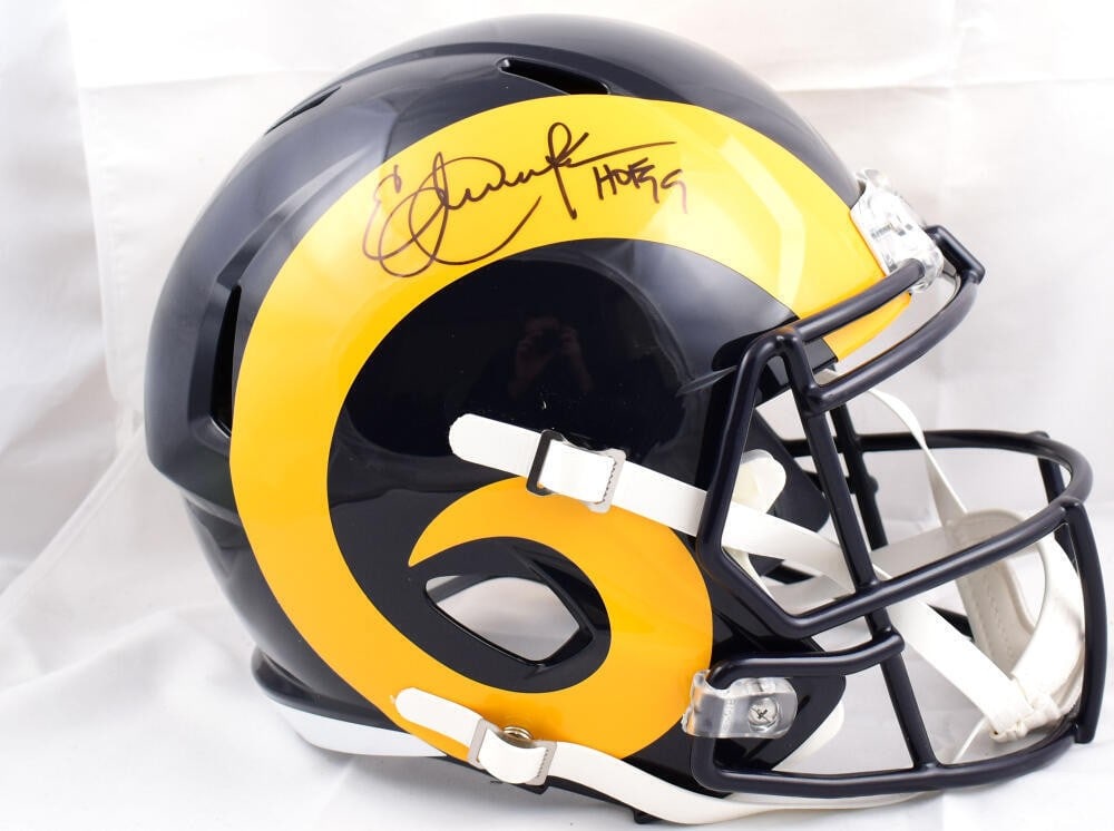 Eric Dickerson Autographed Rams Speed Helmet with Beckett Holo (1 of 10)