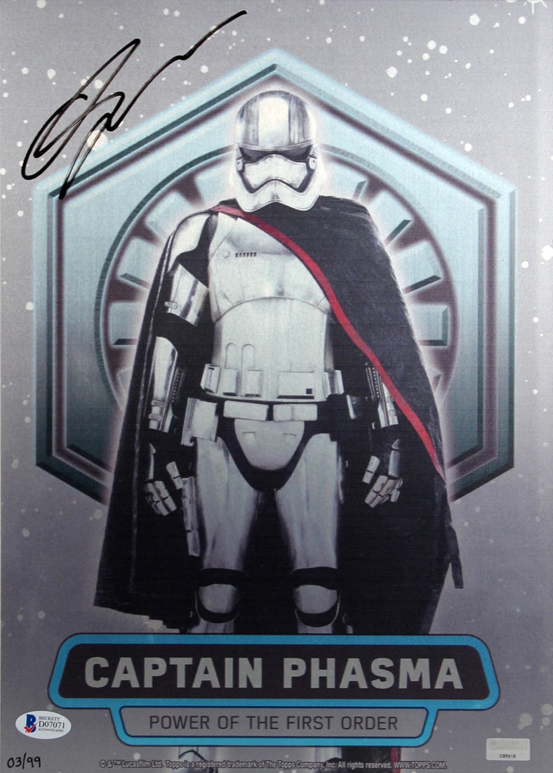 Gwendoline Christie Signed Limited Edition Captain Phasma Aluminum Poster BAS COA #3/99 (1 of 3)