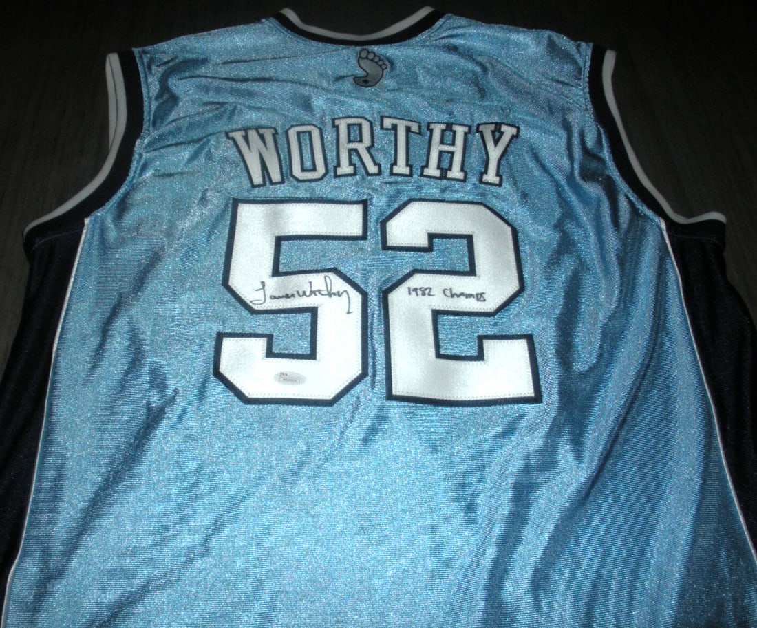 James Worthy Signed Colosseum Jersey North Carolina Basketball: James Worthy Signed Colosseum Jersey North Carolina Basketball This officially licensed Colosseum jersey features the signature of basketball legend James Worthy, renowned for his impressive career in