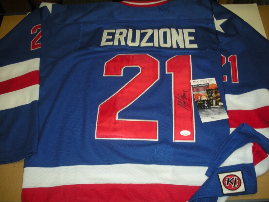 Mike Eruzione Signed 1980 Olympic Gold Medal CCM Jersey JSA COA (1 of 3)