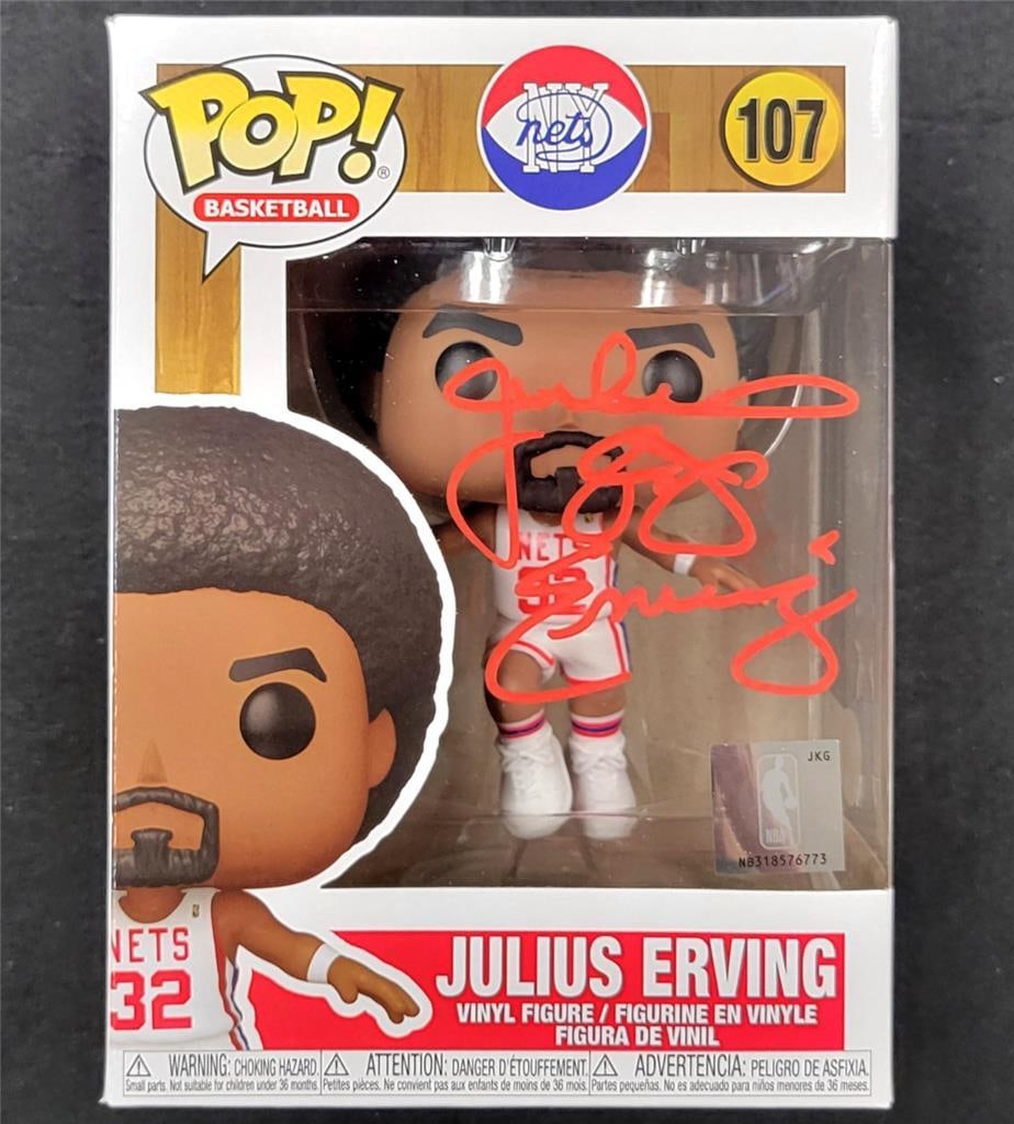 Julius Erving Dr. J Signed Funko Pop New York Nets Beckett BAS (1 of 6)