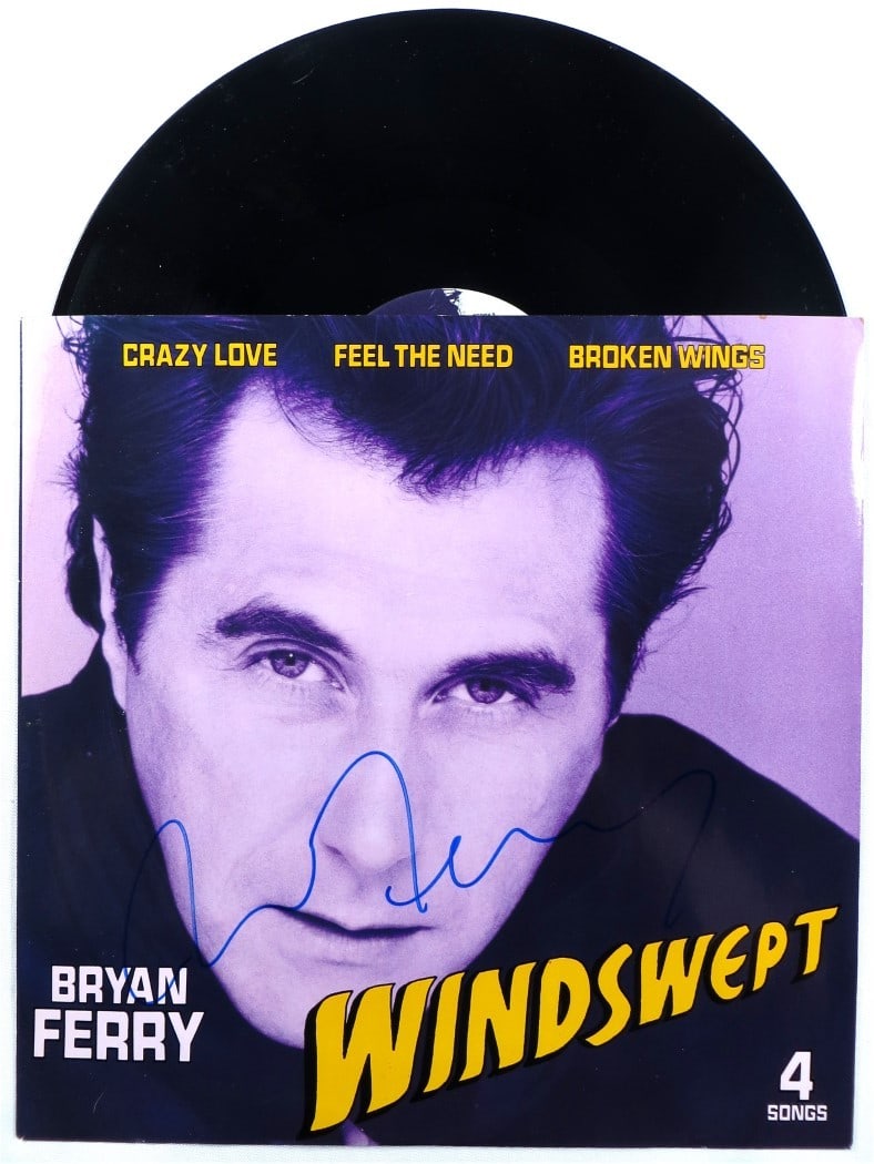 Bryan Ferry Autographed Album Cover Windswept Beckett Authenticated (1 of 4)