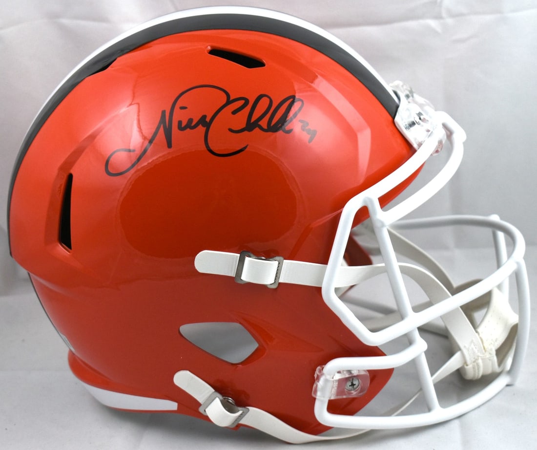 Nick Chubb Signed Cleveland Browns 2024 Speed Helmet Beckett Holo (1 of 5)