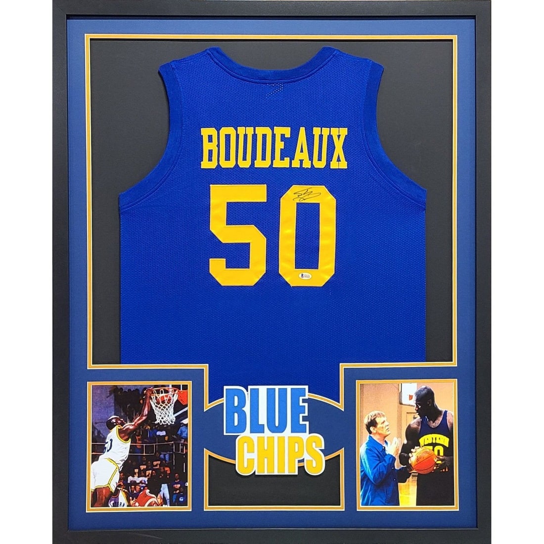 Framed Autographed Shaquille O'Neal Jersey Beckett Certified (1 of 3)