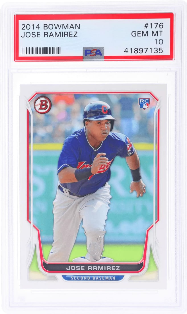 2014 Topps Bowman Jose Ramirez #176 Rookie Card PSA 10 Gem Mint (1 of 2)