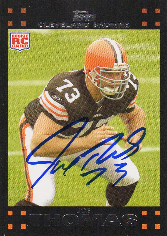 Joe Thomas Signed 2007 Topps Rookie Card #392 with COA (1 of 1)